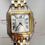 Swiss Quartz Cartier Panthere Large Size Two tone Yellow Gold White Roman Replica Watch